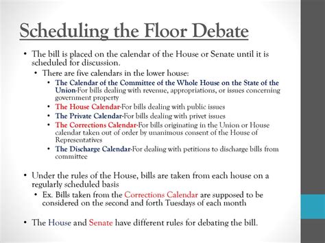 When Does The House Consider Bills From The Corrections Calendar